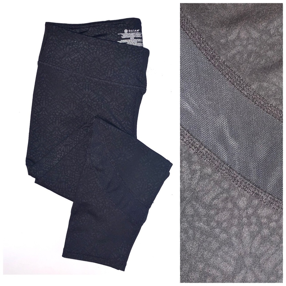 🌲 Gaiam leggings mesh black size M